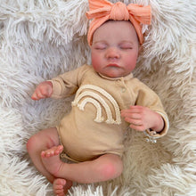 Загрузить изображение в средство просмотра галереи, Pinky Reborn Real Life Reborn Baby Dolls 19 inch Sleeping Closed Eyes Full Limbs Vinyl Cloth Body Present Box