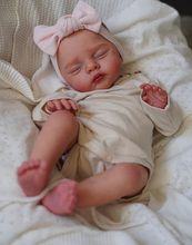 Load image into Gallery viewer, Irys 19-inch Hand-Painted Reborn Baby Doll with Closed Eyes | Soft Body Realistic Baby Doll | Gift-Ready Bag for Kids