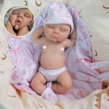 Load image into Gallery viewer, PINKY REBORN Peaches | 12-Inch Solid Silicone Reborn Baby Girl Doll | Ultra-Realistic Sleeping Newborn with Pink Swaddle Blanket | Premium Collector's Doll