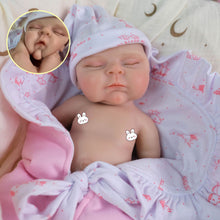 Load image into Gallery viewer, PINKY REBORN Peaches | 12-Inch Solid Silicone Reborn Baby Girl Doll | Ultra-Realistic Sleeping Newborn with Pink Swaddle Blanket | Premium Collector's Doll