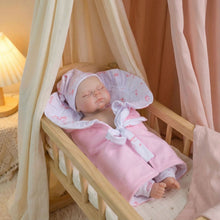 Load image into Gallery viewer, PINKY REBORN Peaches | 12-Inch Solid Silicone Reborn Baby Girl Doll | Ultra-Realistic Sleeping Newborn with Pink Swaddle Blanket | Premium Collector's Doll