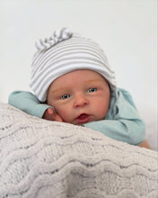 Load image into Gallery viewer, 20 Inch Open Eyes Reborn Baby Doll Hand-Painted Vinyl Head & Limbs Soft Cloth Body with Dinosaur Outfit Hat Magnetic Pacifier Realistic Newborn Doll
