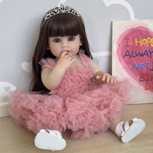 Load image into Gallery viewer, 22 Inch Adorable Newborn Baby Doll Cuddly Toddler Realistic Reborn Girl Silicone Doll Full Body Gift for Kids
