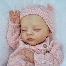 Carica l'immagine nel visualizzatore di Gallery, Pinky Reborn 19" Soft Body Twin Dolls in Gift Box Hand-Painted Reborn Twin Baby Dolls Set