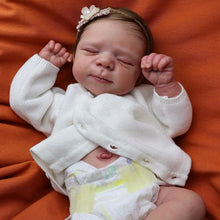 Load image into Gallery viewer, 18 Inch Adorable Lifelike Realistic Newborn Baby Dolls Silicone Full Body Lovely Sleeping Reborn Baby Doll Girl Birthday Xmas Gift for Kids Age 3+
