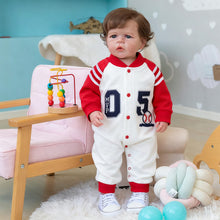 Cargar imagen en el visor de la galería, Pinky Reborn Toddler Reborn Doll Boy 24 Inch Reborn Baby Doll Silicone Baby Dolls Brown Hair with Blue Eyes Weighted Handmade Doll Toys for Children Gifts