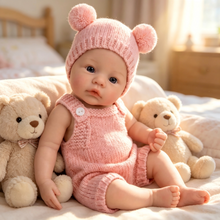 Load image into Gallery viewer, Adorable 12" Full Silicone Baby Doll - 2kg Weighted Lifelike Reborn Girl Doll with Cute Pink Outfit, Perfect Cozy Companion & Gift