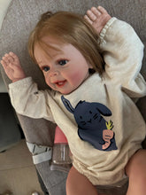 Load image into Gallery viewer, Real Life Newborn Babies Realistic Reborn Toddler Doll Girl 24 Inch Weighted Cloth Body 24 Inch Silicone Reborn Baby Doll