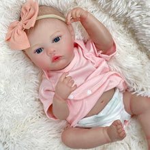 Cargar imagen en el visor de la galería, 19 Inch Handmade Realistic Reborn Baby Dolls Girl Lifelike Silicone Baby Doll Handmade Real Life Baby Doll