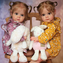 Load image into Gallery viewer, 24 Inch Adorable Reborn Baby Dolls Girls Twins Soft Cloth Lovely Lifelike Reborn Baby Dolls Realistic Newborn Baby Dolls Girls for Kids
