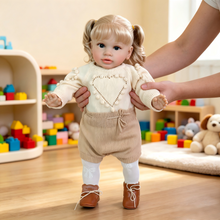 Load image into Gallery viewer, Pinky Reborn Huge Size 26 inch 68 cm Reborn Baby Dolls Newborn Toddler Doll Silicone Babies Lifelike Baby Girl with Long Hair Pippa Realistic Baby Doll Real Size White Clothes for Children