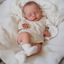 Load image into Gallery viewer, Irys 19-inch Hand-Painted Reborn Baby Doll with Closed Eyes | Soft Body Realistic Baby Doll | Gift-Ready Bag for Kids