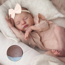 Carregar imagem no visualizador da galeria, 19 Inch Reborn Baby Dolls Ultra-Soft Cotton Body Hugs  Serene Companion: Laura, Hand-Painted & Cocooned in Peach