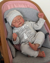 Load image into Gallery viewer, 20 Inch Reborn Baby Doll Hand-Painted Closed Eyes Vinyl Limbs & Head Soft Cloth Body Magnetic Pacifier Realistic Newborn Doll