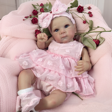 Загрузить изображение в средство просмотра галереи, Bettie 18 inch Cuddly Lifelike Newborn Baby Dolls Girl Bettie Adorable Realistic Reborn Babies Handmade Soft Cloth Body Blue Eyes
