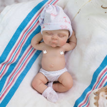 Load image into Gallery viewer, PINKY REBORN Peaches | 12-Inch Solid Silicone Reborn Baby Girl Doll | Ultra-Realistic Sleeping Newborn with Pink Swaddle Blanket | Premium Collector's Doll