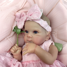 Загрузить изображение в средство просмотра галереи, Bettie 18 inch Cuddly Lifelike Newborn Baby Dolls Girl Bettie Adorable Realistic Reborn Babies Handmade Soft Cloth Body Blue Eyes