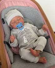Load image into Gallery viewer, 20 Inch Reborn Baby Doll Hand-Painted Closed Eyes Vinyl Limbs & Head Soft Cloth Body Magnetic Pacifier Realistic Newborn Doll