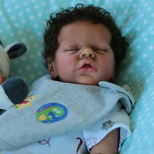 Загрузить изображение в средство просмотра галереи, Realistic Reborn Baby Dolls Black, 18 Inches Baby Soft Body & Curls, Lifelike Newborn Baby Doll, Biracial African American Real Life Baby Doll Best Gift for Kids