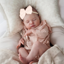Carregar imagem no visualizador da galeria, 19 Inch Reborn Baby Dolls Ultra-Soft Cotton Body Hugs  Serene Companion: Laura, Hand-Painted & Cocooned in Peach