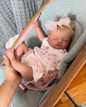 Carica l'immagine nel visualizzatore di Gallery, Rosalie 20-Inch Reborn Baby Doll Gift Set Choose Full Vinyl Girl or Soft Body Rooted Blonde Hair, Closed Eyes Includes Pacifier, Bottle & Birth Certificate 1.2KG Realistic Weight