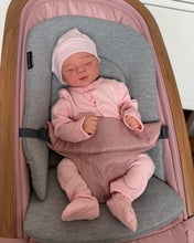 Carica l'immagine nel visualizzatore di Gallery, PINKY REBORN Pascale 19-Inch Reborn Baby Doll | Hand-Painted Head, Closed Eyes | Choose Soft Body or Full Vinyl Girl | Pink Footed Sleeper & Bonnet Gift Set