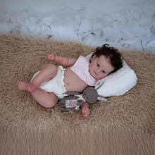 Cargar imagen en el visor de la galería, Meadow 20 inch lifelike baby size full vinyl body reborn baby dolls adorable weighted cute face rooted hair dolls holiday toys gifts for kids open eyes