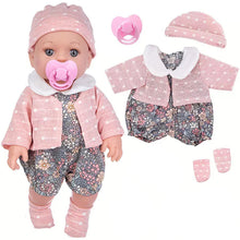 Load image into Gallery viewer, 12-Inch Magnetic Pacifier & Waterproof Reborn Baby Doll - Changeable Outfits with Hat & Socks | Realistic Collectible Doll for Kids & Collectors