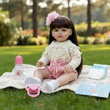 Load image into Gallery viewer, FALVIA Full Silicone Reborn Baby Doll "Betty" - 22-Inch Realistic Girl Doll Removable Wig & Delicate Hand-Painting
