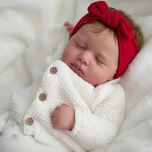 Load image into Gallery viewer, Pinky Reborn Baby Dolls Cute Loulou 20 inch 50 CM Full Body Vinyl Silicone Baby Dolls Girl with Hand Rooted Hair Realistic Reborn Dolls with Anatomically Correct