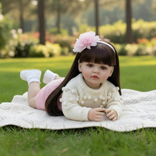 Load image into Gallery viewer, FALVIA Full Silicone Reborn Baby Doll "Betty" - 22-Inch Realistic Girl Doll Removable Wig & Delicate Hand-Painting