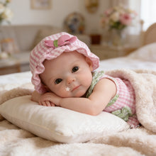 Загрузить изображение в средство просмотра галереи, Realistic Silicone Reborn Baby Doll - 12 Inch / 16 Inch - with Pink Gingham Outfit, Hat & Box - Lifelike Hand-Painted Art Doll