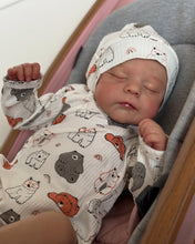 Load image into Gallery viewer, 20 Inch Reborn Baby Doll Hand-Painted Closed Eyes Vinyl Limbs & Head Soft Cloth Body Magnetic Pacifier Realistic Newborn Doll