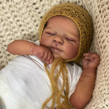 Carica l'immagine nel visualizzatore di Gallery, 18 inch Adorable Reborn Baby Girl Soft Cloth Body Black Skin African American Realistic Baby Doll Girl