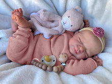 Carica l'immagine nel visualizzatore di Gallery, 18 inch lovely cute face slepping reborn baby dolls good gifts ideas for kids birthday holiday present full vinyl body dolls