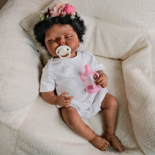 画像をギャラリービューアに読み込む, 20 inch Realistic Reborn Baby Dolls Peaches Black Skin High-end Painting African - American Playmate Toys For Children New Parents