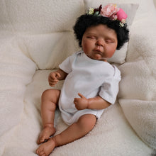 画像をギャラリービューアに読み込む, 20 inch Realistic Reborn Baby Dolls Peaches Black Skin High-end Painting African - American Playmate Toys For Children New Parents