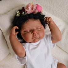 画像をギャラリービューアに読み込む, 20 inch Realistic Reborn Baby Dolls Peaches Black Skin High-end Painting African - American Playmate Toys For Children New Parents