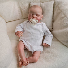 Carica l'immagine nel visualizzatore di Gallery, Pinky Reborn Cloth Soft Body Reborn Baby Dolls Romy 19 inch Lifelike Sleeping Closed Eyes Hand-drawn hair Fake Doll Prop Children's Toy