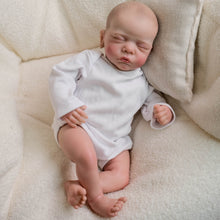 Carica l'immagine nel visualizzatore di Gallery, Pinky Reborn Cloth Soft Body Reborn Baby Dolls Romy 19 inch Lifelike Sleeping Closed Eyes Hand-drawn hair Fake Doll Prop Children's Toy