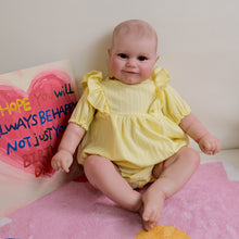 Cargar imagen en el visor de la galería, 24 Inch Maddie Doll Sets Pinky Reborn Birthday Holiday Toys For Girl Boy Child Awake Yellow Skirt Smile Fairy Elf