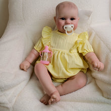 Cargar imagen en el visor de la galería, 24 Inch Maddie Doll Sets Pinky Reborn Birthday Holiday Toys For Girl Boy Child Awake Yellow Skirt Smile Fairy Elf