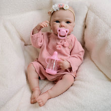 Carregar imagem no visualizador da galeria, 18 Inch Toys 2025 New Reborn Baby Dolls Bettie Hand drawing hair Hair Cloth Vinyl Body Blue Eyes Realistic Dolls Gifts For Age 3+