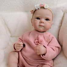 Carregar imagem no visualizador da galeria, 18 Inch Toys 2025 New Reborn Baby Dolls Bettie Hand drawing hair Hair Cloth Vinyl Body Blue Eyes Realistic Dolls Gifts For Age 3+
