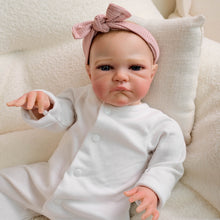 Загрузить изображение в средство просмотра галереи, 20 Inch Cloth Body Blue Eyes Advanced Painting Reborn Baby Dolls Awake Eyes August Holiday doll package Kit
