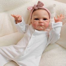 Загрузить изображение в средство просмотра галереи, 20 Inch Cloth Body Blue Eyes Advanced Painting Reborn Baby Dolls Awake Eyes August Holiday doll package Kit