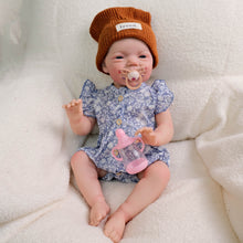 Загрузить изображение в средство просмотра галереи, 20 Inch Soft Body Doll Charlie - Realistic Implanted Hair, Hand-Painted Makeup, Brown Glass Eyes & Eyelashes - Collector's Edition Gift