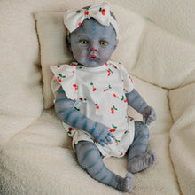 Carregar imagem no visualizador da galeria, Meadow Avatar 19inch Fantasy Reborn Baby Doll Cloth Body Collections  Hand-Painted Blue Skin Yellow Eyes Gifts For Age 3+