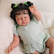 Load image into Gallery viewer, African American Brown Skin Cloth Body Doll - 24" Pickle with Rooted Black Hair Brown Skin Toy Fabric Body Doll