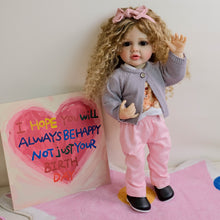 Load image into Gallery viewer, 22 inch reborn baby dolls brown dark skin blue eyes fashion style baybaydolls baby size dolls realistic full vinyl body toys for girl